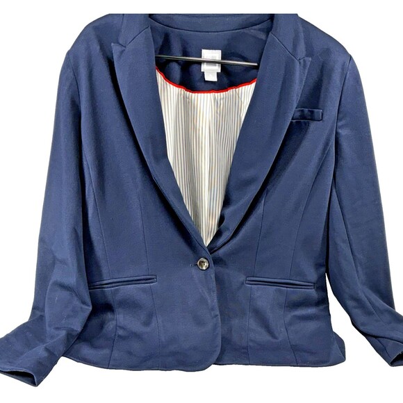 jcpenney Jackets & Blazers - J.C.Penney  JCP Navy Blue Women’s Lined Career Blazer Business Extra Large
